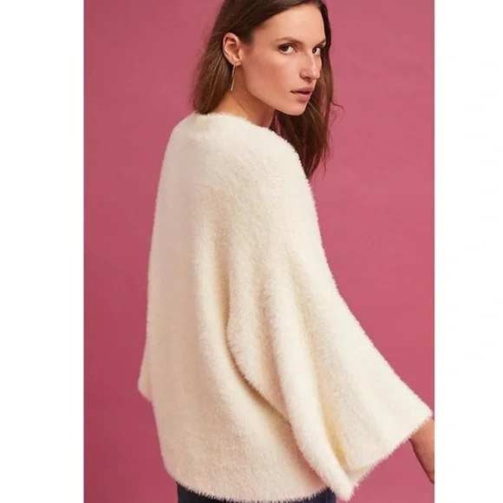 Anthropologie Cardigan Womens One Size Sleeping On Snow Fuzzy Cozy Night Bell - Picture 2 of 12